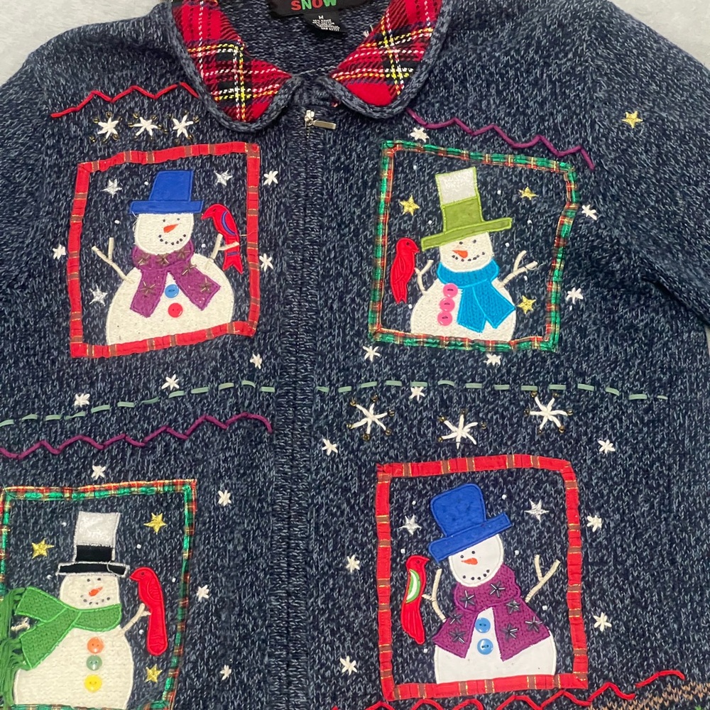 Man Patterned Cardigan Sweater - image 3